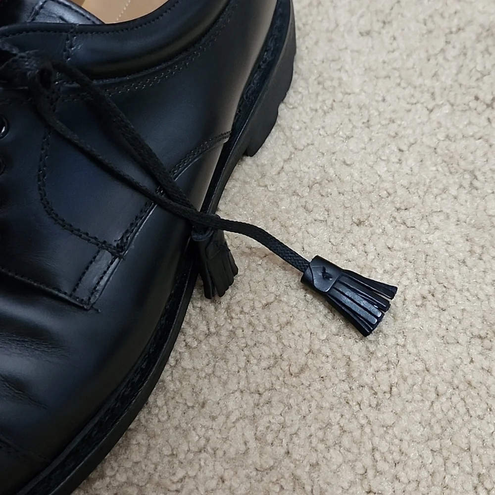 Johnston‎ and Murphy Men's Black Classic Leather Tassel Tie Oxfords Size 10